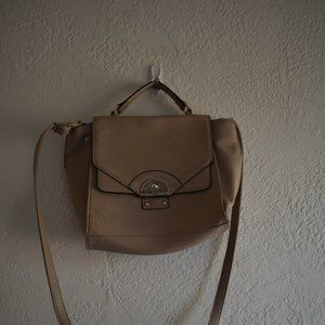 DANIELLE NICOLE Taupe Snap Front Crossbody